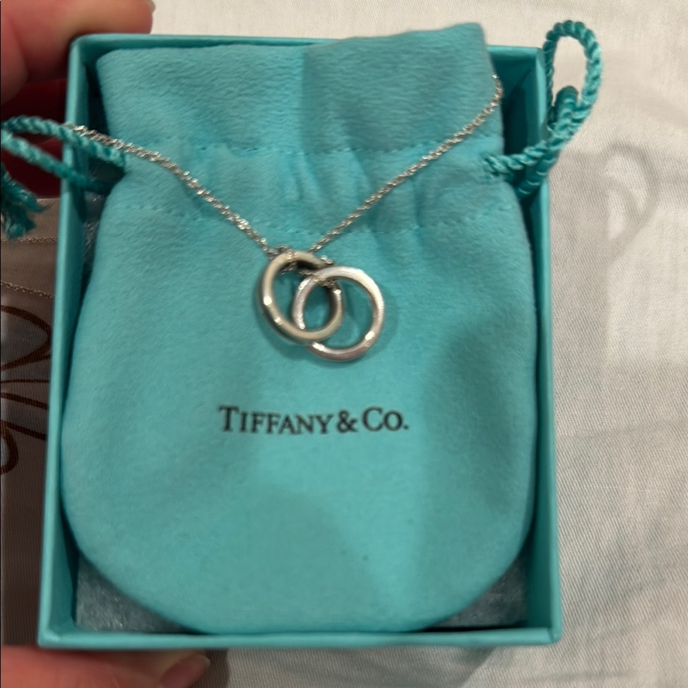 Tiffany & Co. 1837 Interlocking Circle Pendant in 925 Sterling Silver